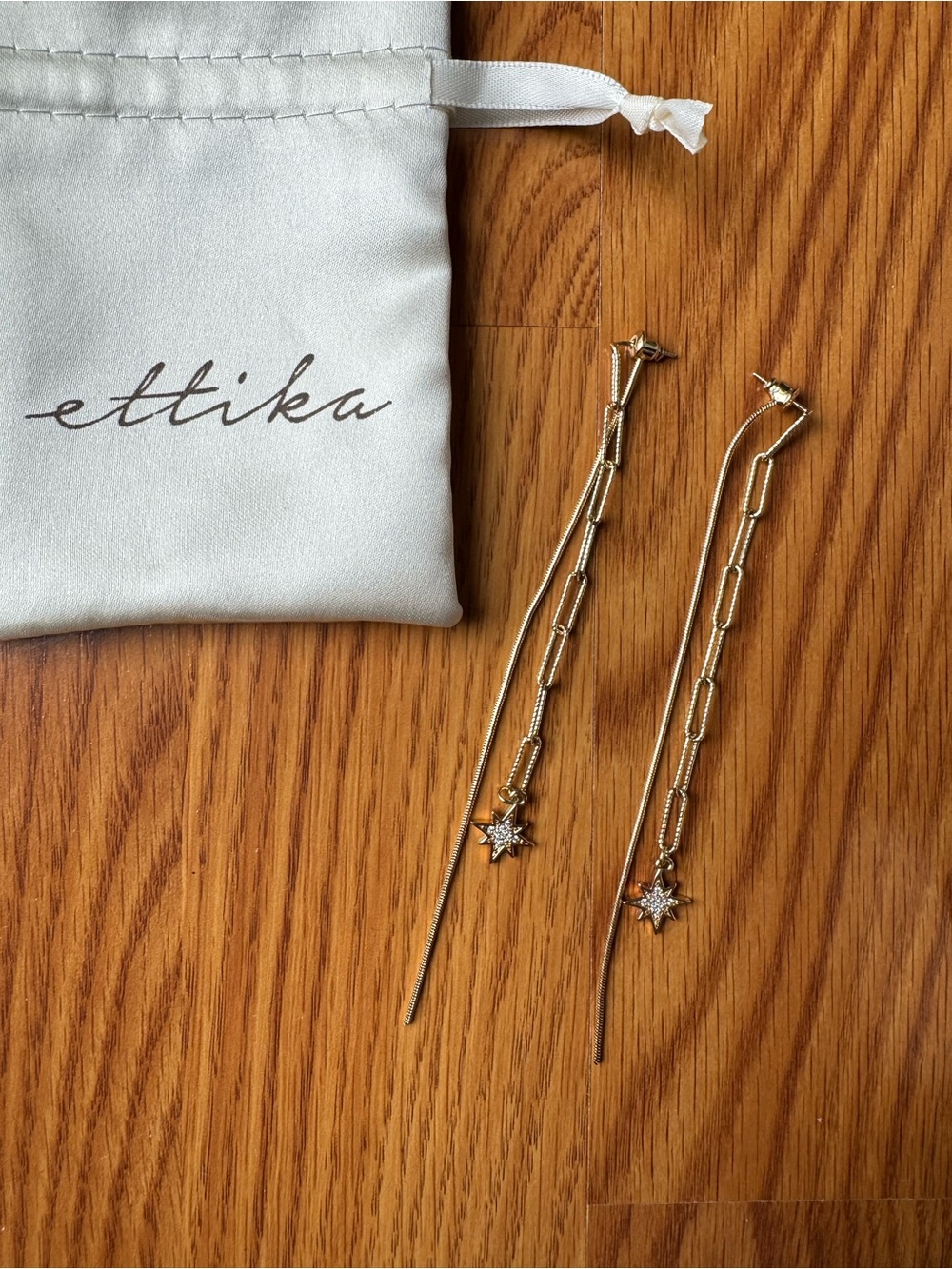 Ettika Long Celestial Gold Earrings